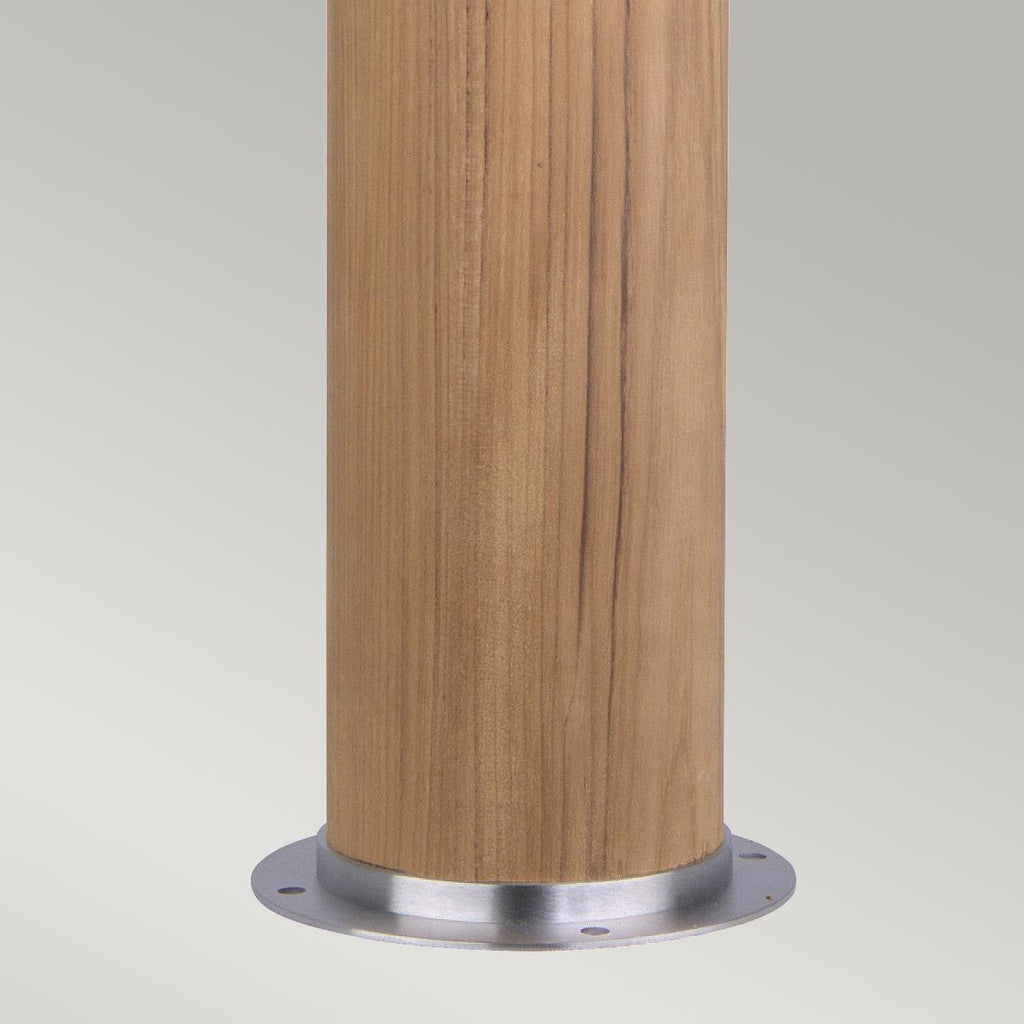 GZ-POOLE-B Poole 1 Light  Outdoor Bollard Teak and Stainless Steel