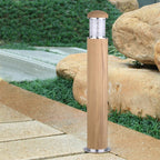 GZ-POOLE-B Poole 1 Light  Outdoor Bollard Teak and Stainless Steel