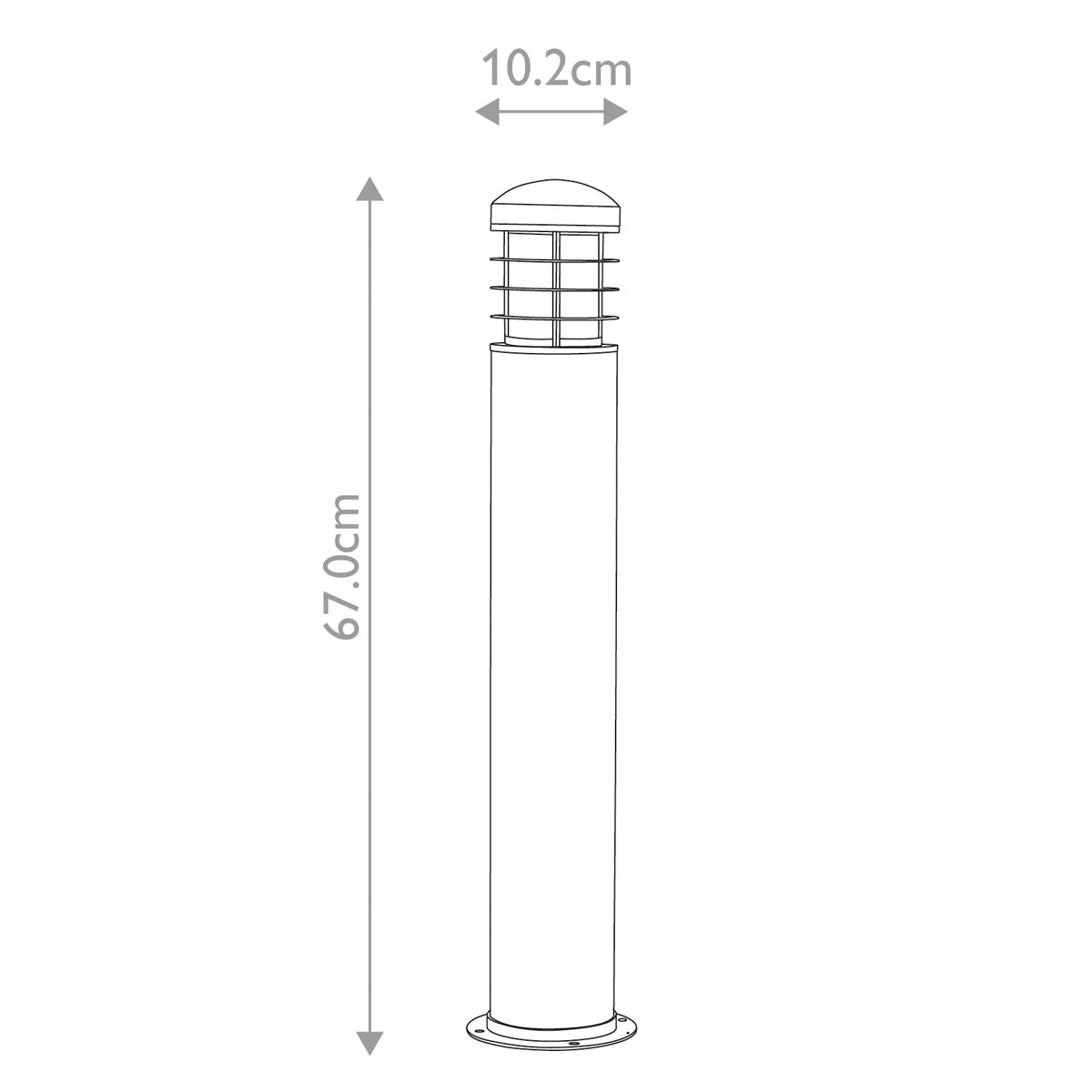 GZ-POOLE-B Poole 1 Light  Outdoor Bollard Teak and Stainless Steel