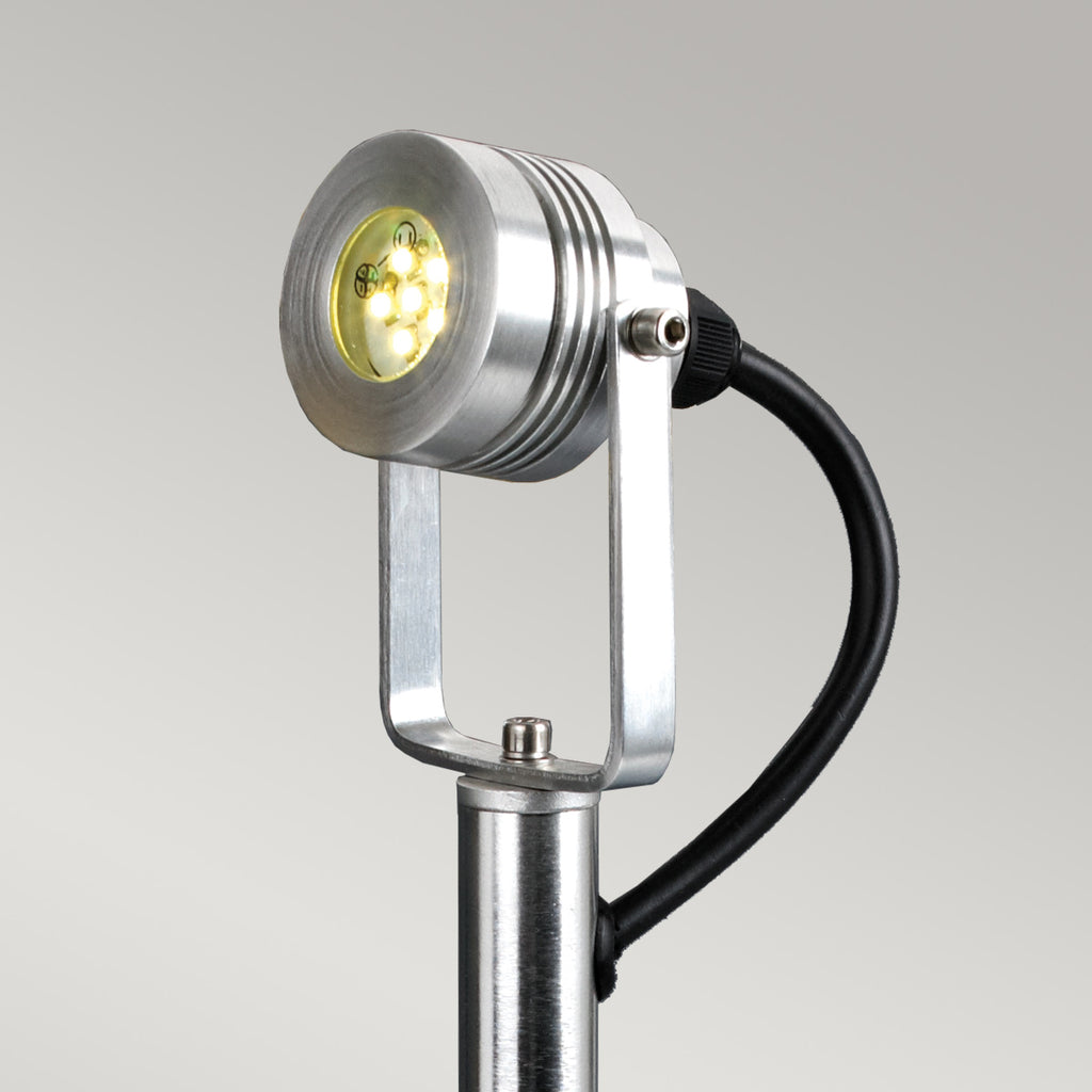 GZCC-SPENNYMOOR-1P Spennymoor 1 x 12V  Outdoor Spotlight and Pole with 1m cable Anodised Aluminium