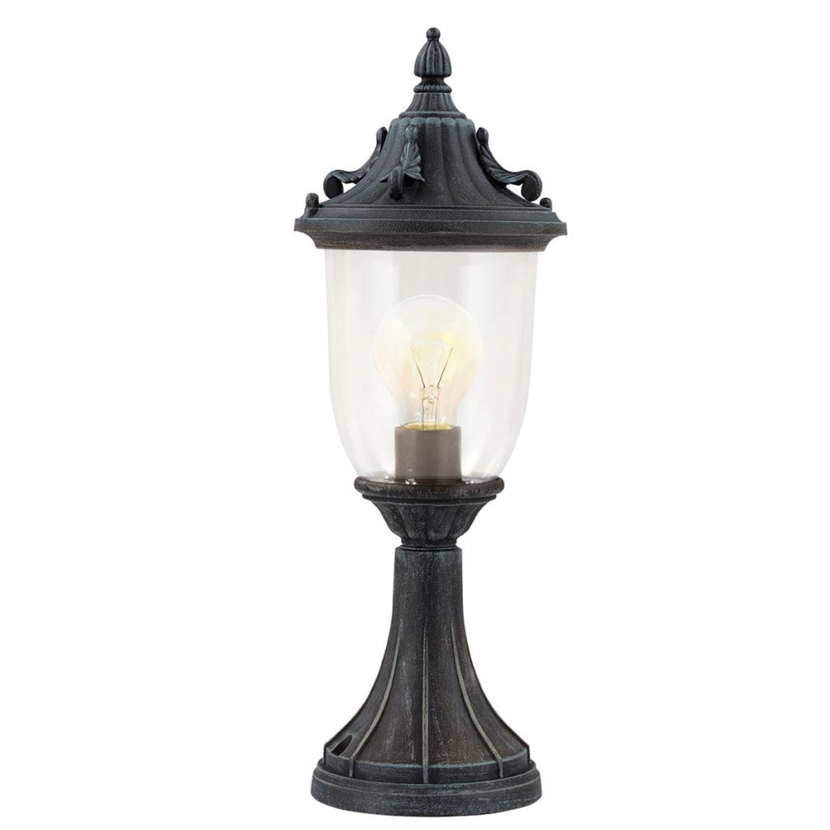 GZH-ELK3 Elkstone 1 Light  Outdoor Pedestal Verdigris