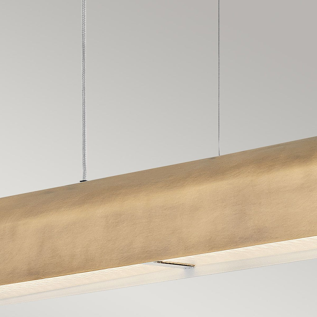 HK-ARCO-LED-LP-117-HB Hinkley Arco Linear LED pendant Heritage Brass