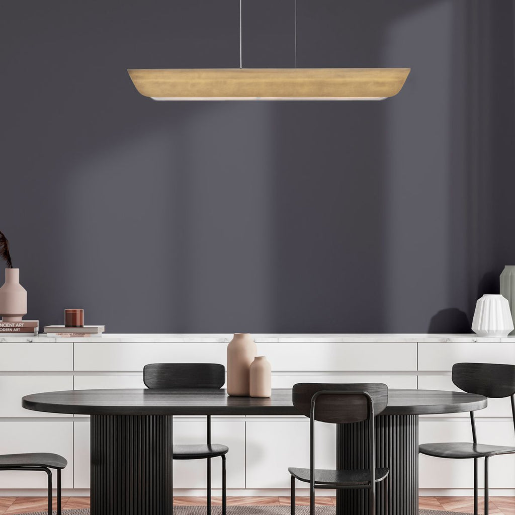 HK-ARCO-LED-LP-117-HB Hinkley Arco Linear LED pendant Heritage Brass