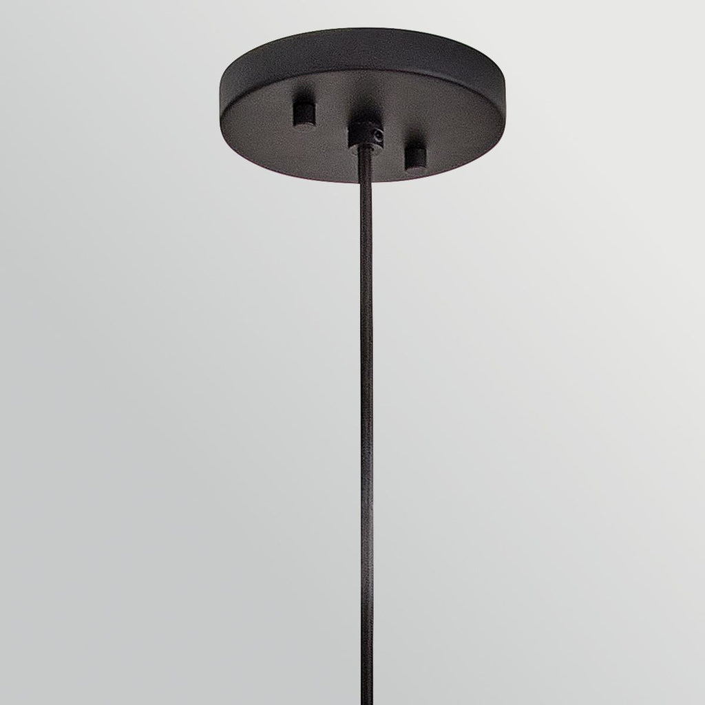 HK-ARLEN-P1-L-BK Arlen 1 Light Large Outdoor Pendant Black & Rattan