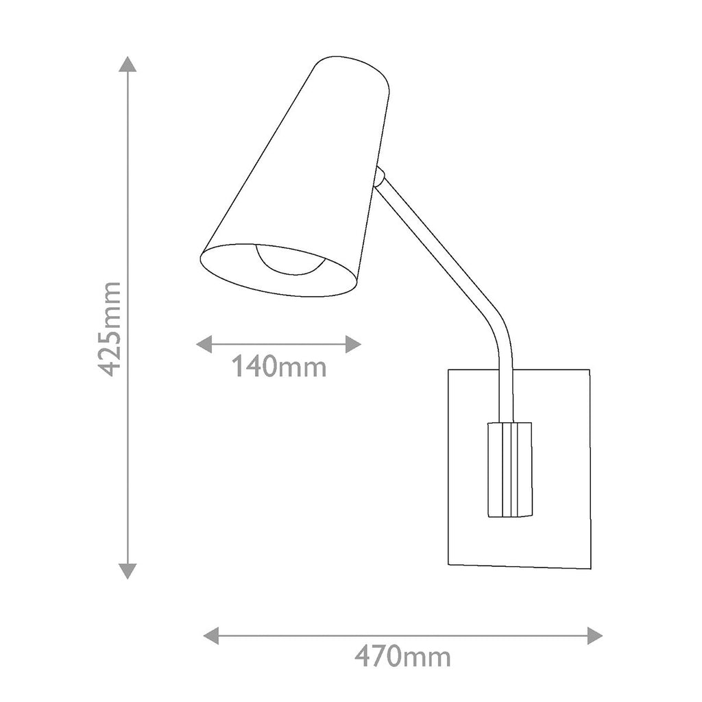 HK-BRAY-1WB-BK Bray 1 Light Wall Light Black