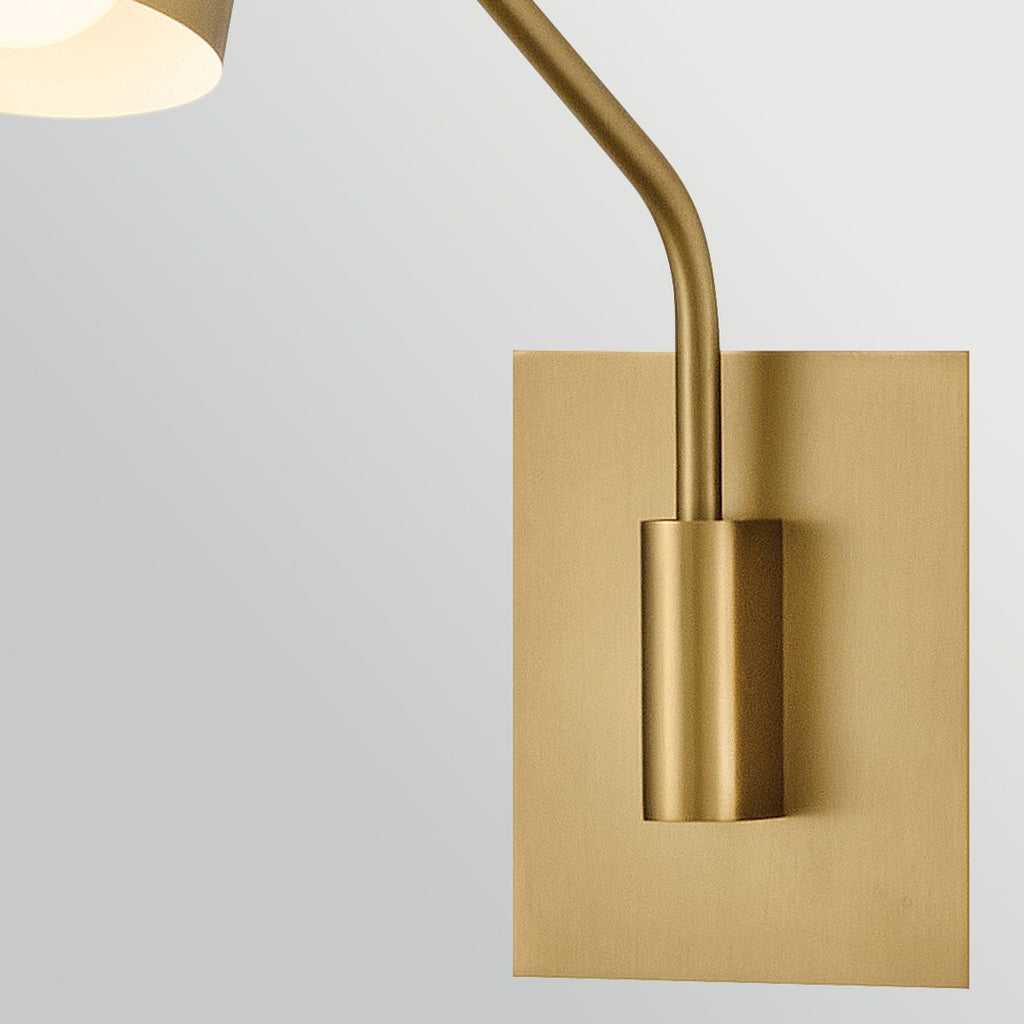 HK-BRAY-1WB-LCB Bray 1 Light Wall Light Laquered Brass