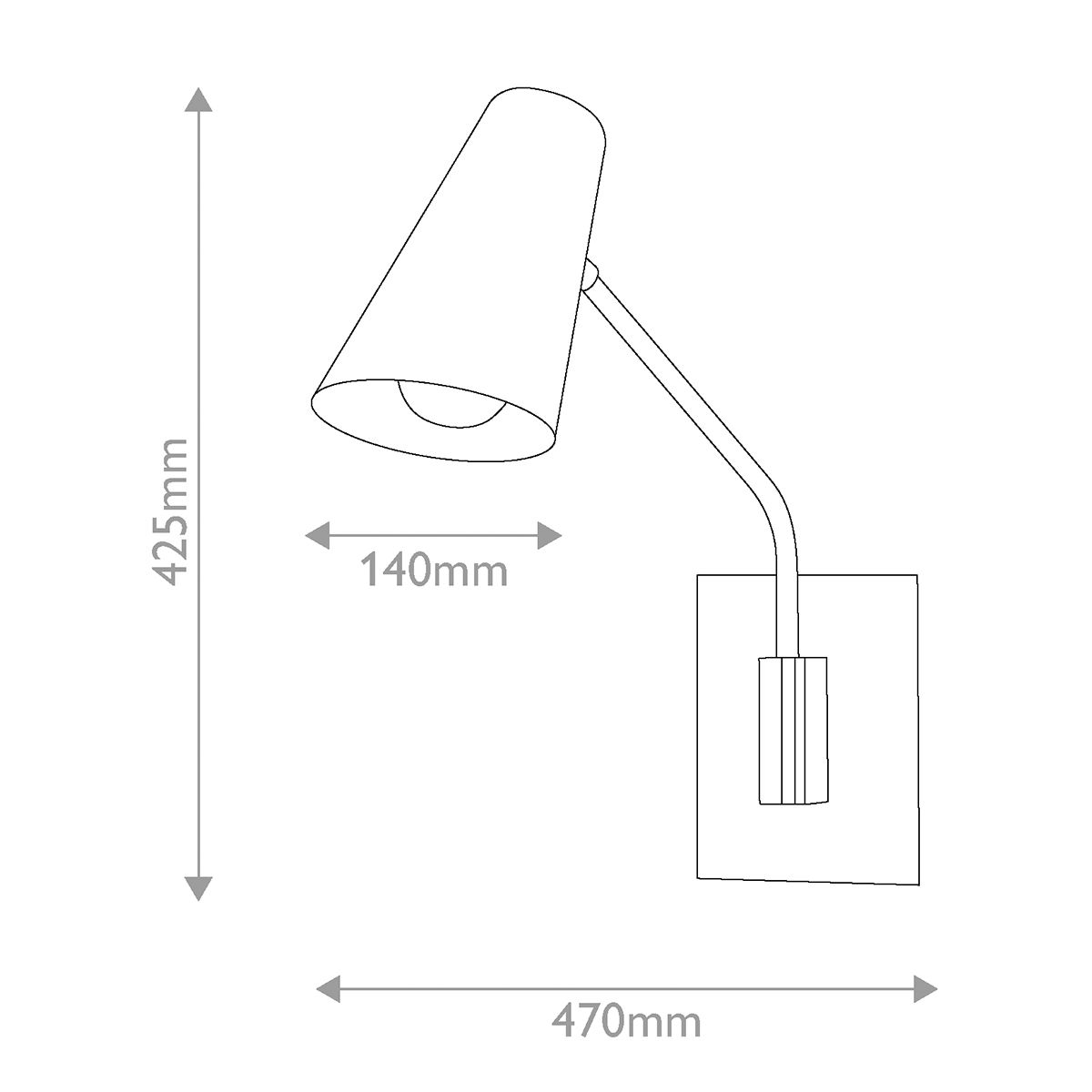 HK-BRAY-1WB-LCB Bray 1 Light Wall Light Laquered Brass