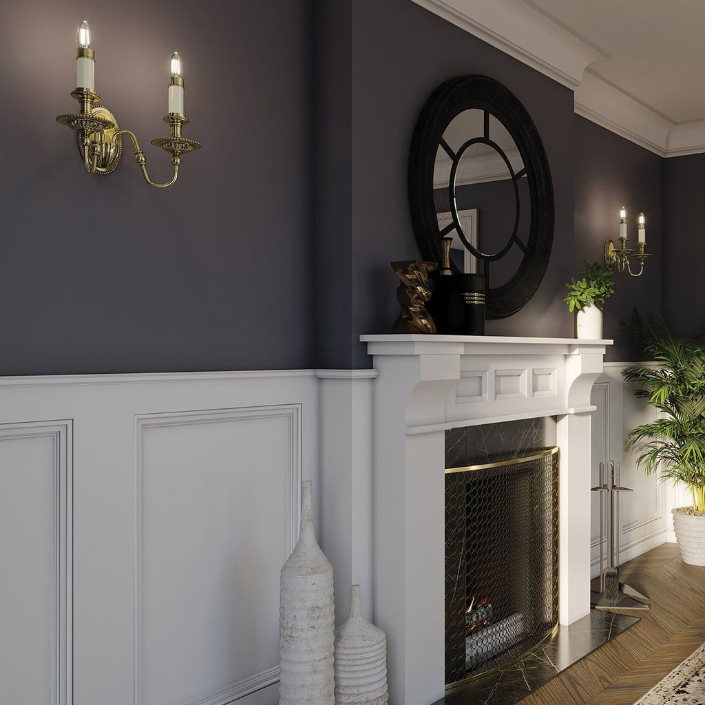 HK-CAMBRIDGE2 Cambridge 2 Light Wall Light Burnished Brass