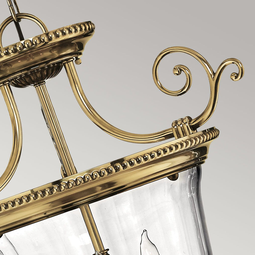 HK-CAMBRIDGE-P-S Cambridge 3 Light Small Pendant Burnished Brass