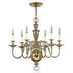 HK-CAMBRIDGE6 Cambridge 6 Light Chandelier Burnished Brass