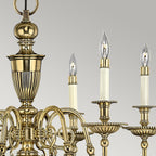 HK-CAMBRIDGE6 Cambridge 6 Light Chandelier Burnished Brass