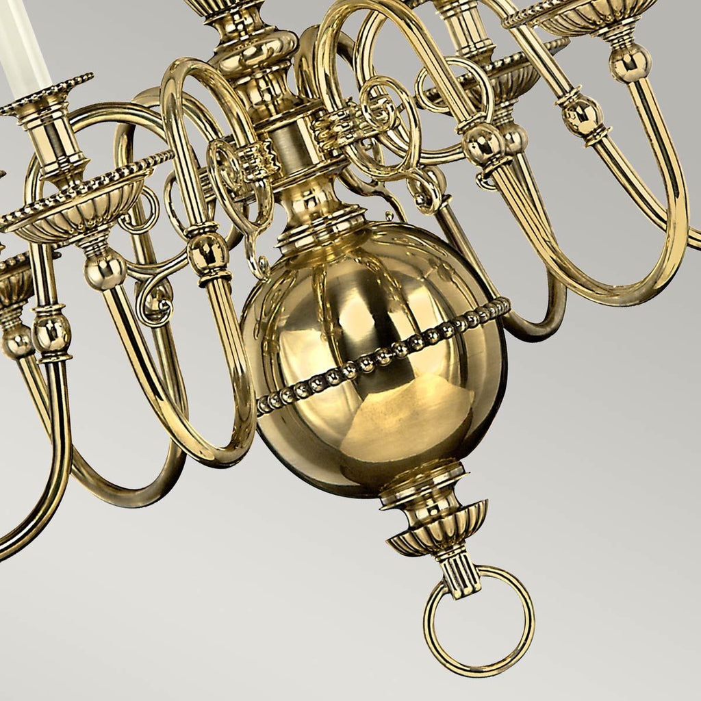 HK-CAMBRIDGE6 Cambridge 6 Light Chandelier Burnished Brass