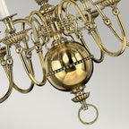 HK-CAMBRIDGE6 Cambridge 6 Light Chandelier Burnished Brass