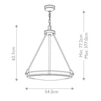 HK-COLLIER-P Collier 4 Light Pendant Heritage Brass