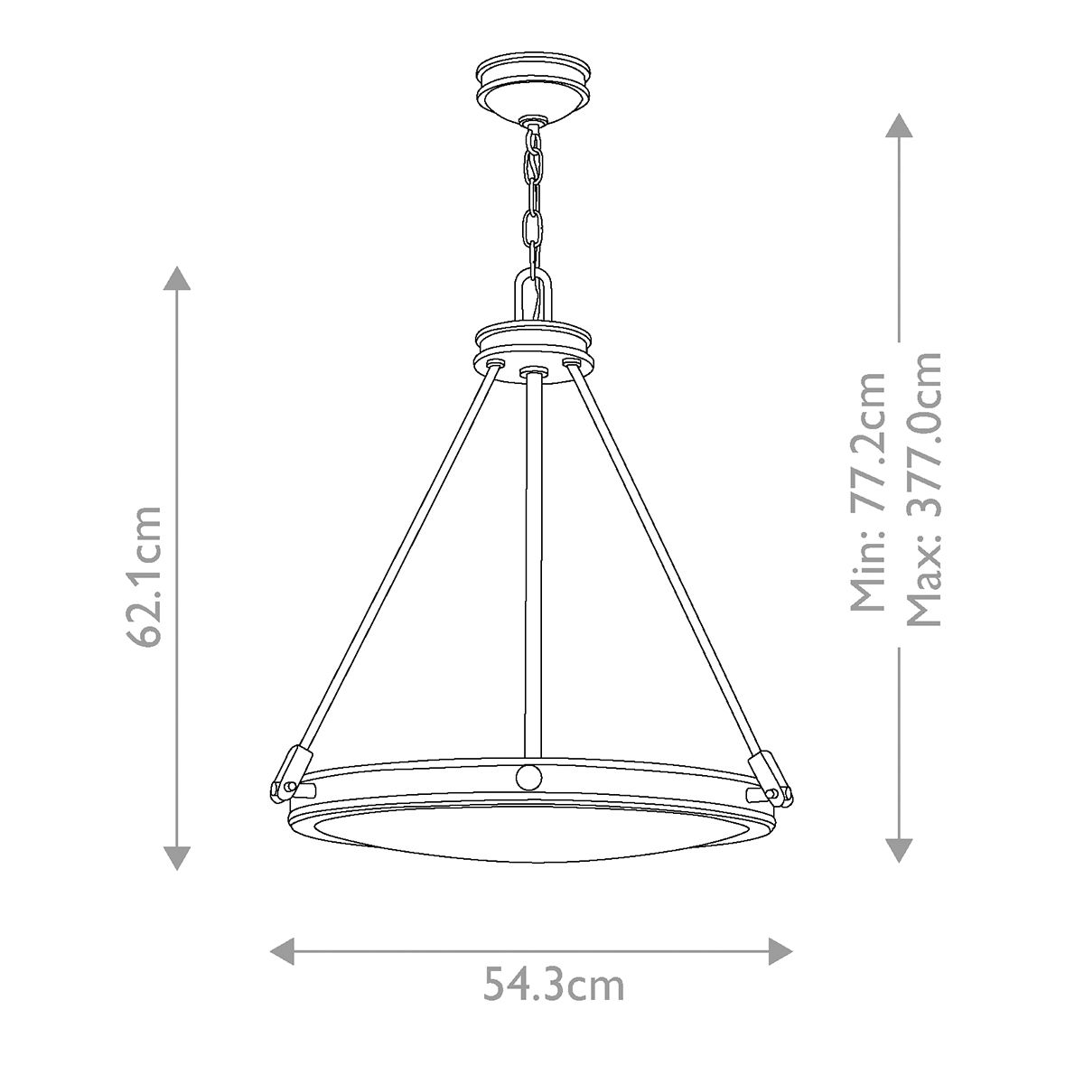 HK-COLLIER-P Collier 4 Light Pendant Heritage Brass