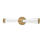 HK-ELIN-LED-WB2-LCB Elin LED  Bathroom Wall Light  Lacquered Brass