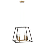 HK-FULTON-4P Fulton 4 Light Pendant Chandelier Bronze and Brass