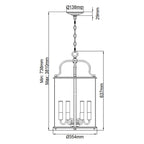 HK-GENTRY-P-L-PB Gentry 6 Light Large Pendant Polished Brass