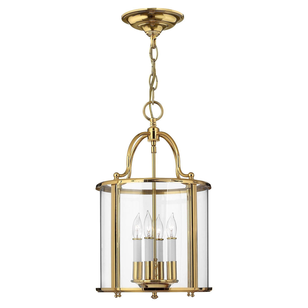 HK-GENTRY-P-M-PB Gentry 4 Light Medium Pendant Polished Brass