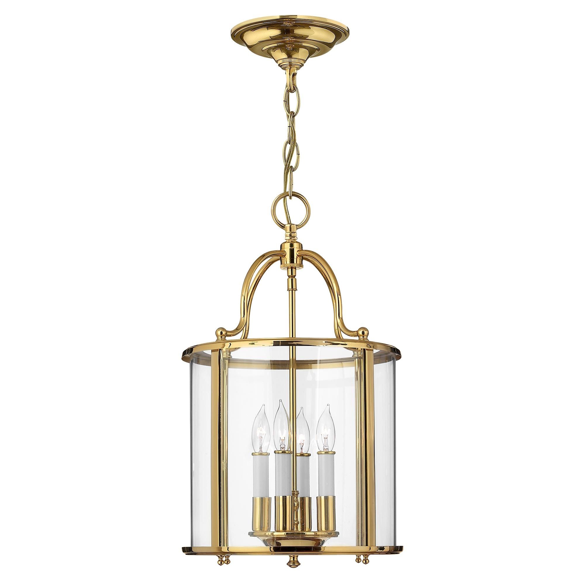 HK-GENTRY-P-M-PB Gentry 4 Light Medium Pendant Polished Brass