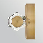 HK-GEORGETTE-LED1-LCB Georgette Small LED  Bathroom Wall Light  Laquered Brass