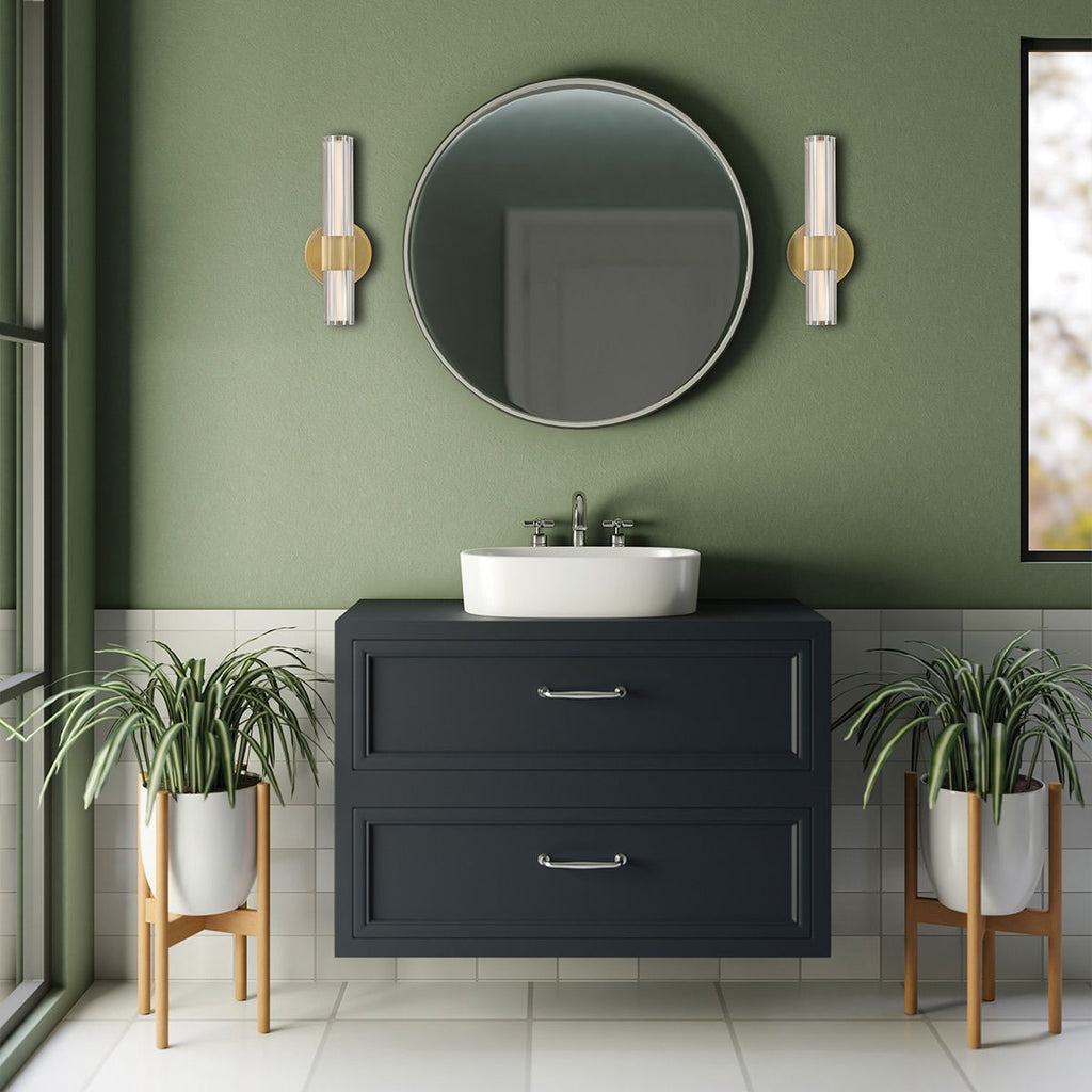 HK-GEORGETTE-LED1-LCB Georgette Small LED  Bathroom Wall Light  Laquered Brass