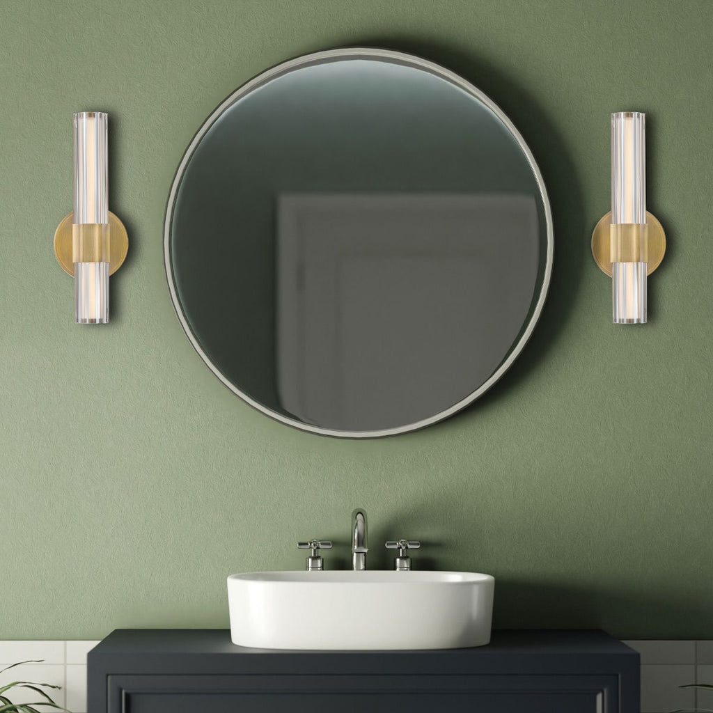 HK-GEORGETTE-LED1-LCB Georgette Small LED  Bathroom Wall Light  Laquered Brass