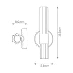 HK-GEORGETTE-LED1-LCB Georgette Small LED  Bathroom Wall Light  Laquered Brass