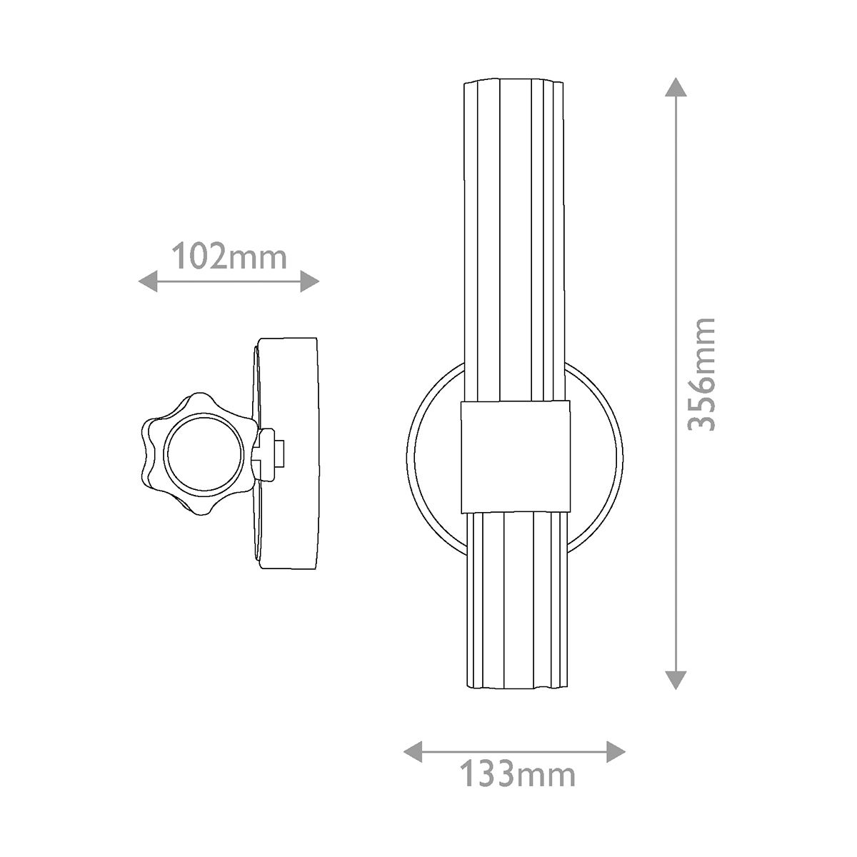 HK-GEORGETTE-LED1-LCB Georgette Small LED  Bathroom Wall Light  Laquered Brass