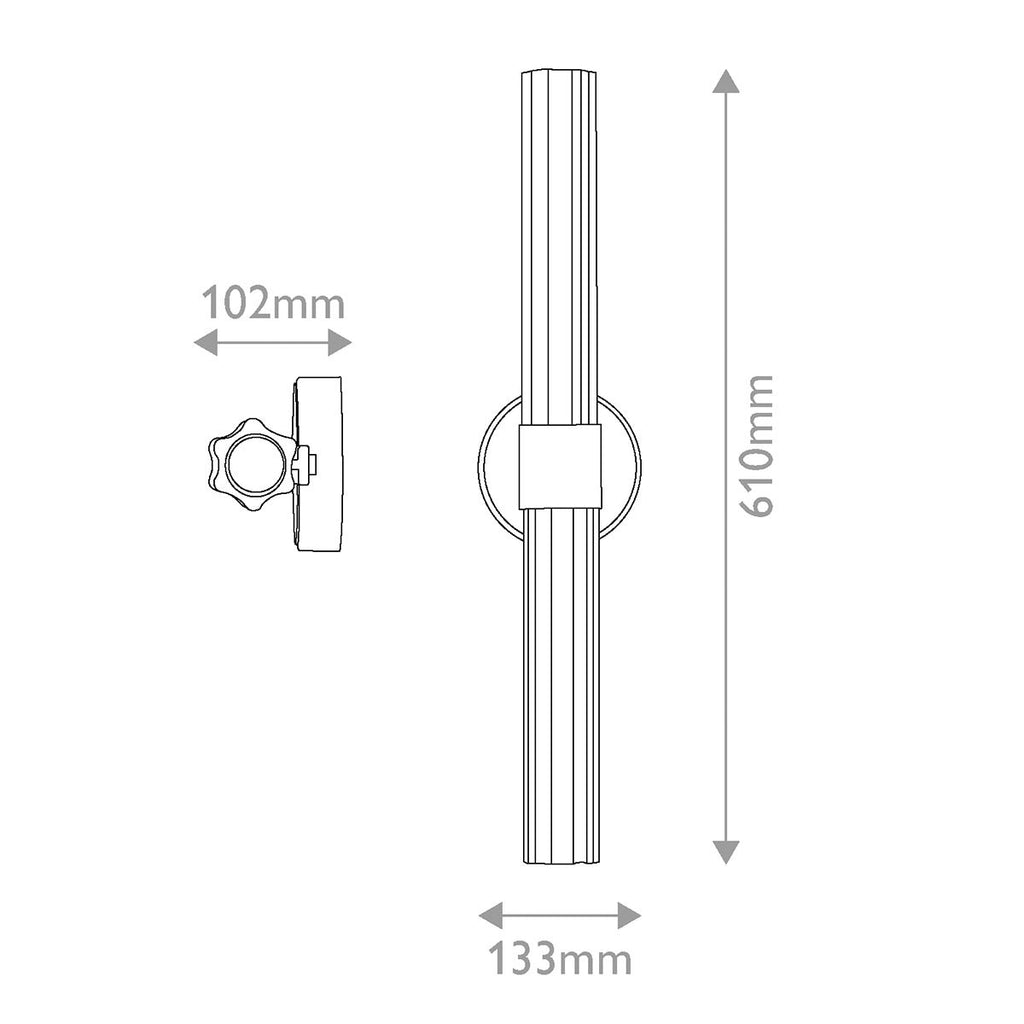 HK-GEORGETTE-LED2-LCB Georgette Medium LED Bathroom  Wall Light  Laquered Brass