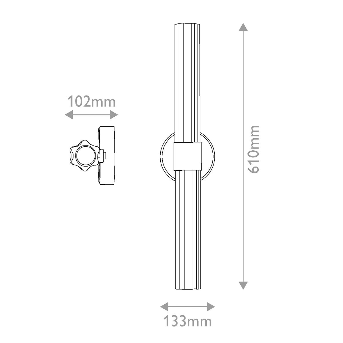 HK-GEORGETTE-LED2-LCB Georgette Medium LED Bathroom  Wall Light  Laquered Brass