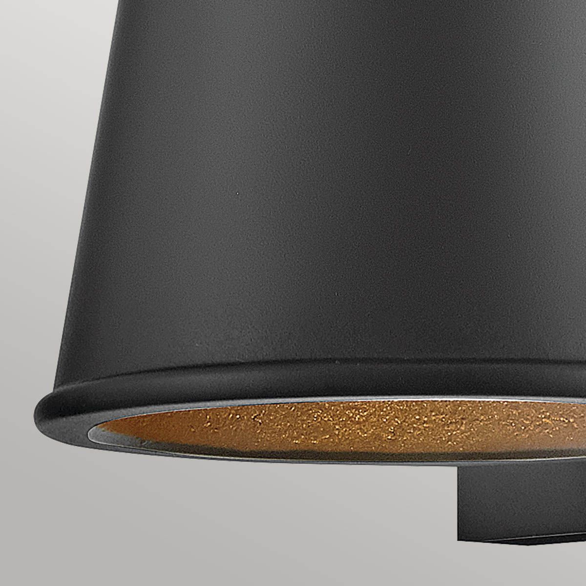 HK-HANS-S-BLK Hinkley Coastal Small  Outdoor Wall Lantern Textured Black