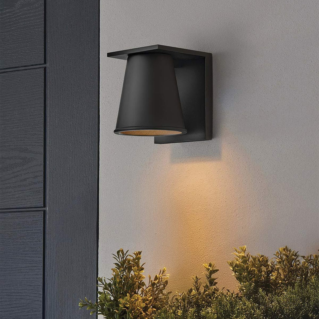 HK-HANS-S-BLK Hinkley Coastal Small  Outdoor Wall Lantern Textured Black