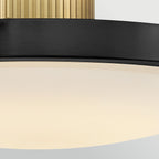 HK-KIERAN-LED-SF-BK-LCB Kieran LED Semi-Flush Black & Brass