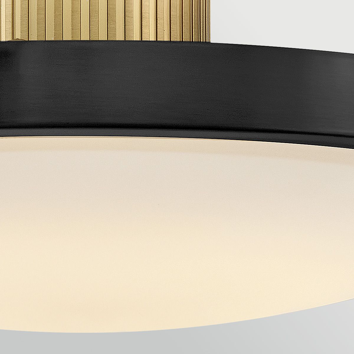 HK-KIERAN-LED-SF-BK-LCB Kieran LED Semi-Flush Black & Brass