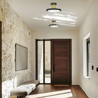 HK-KIERAN-LED-SF-BK-LCB Kieran LED Semi-Flush Black & Brass