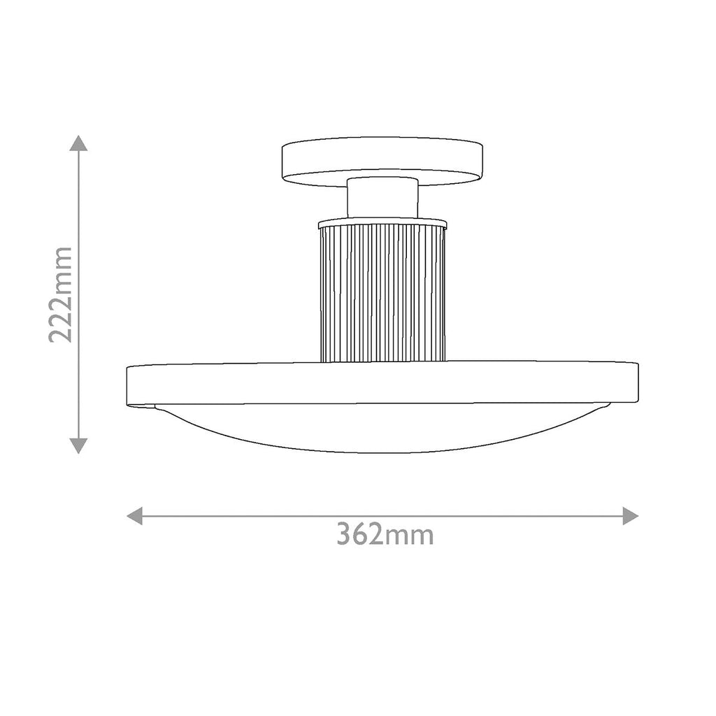 HK-KIERAN-LED-SF-LCB Kieran LED Semi-Flush Laquered Brass