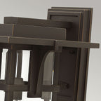 HK-MANHATTAN2-L Manhattan 1 Light Large Outdoor  Wall Lantern Oil Rubbed Bronze