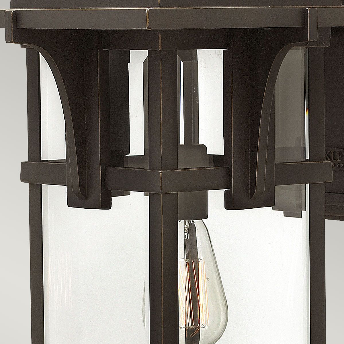 HK-MANHATTAN2-L Manhattan 1 Light Large Outdoor  Wall Lantern Oil Rubbed Bronze