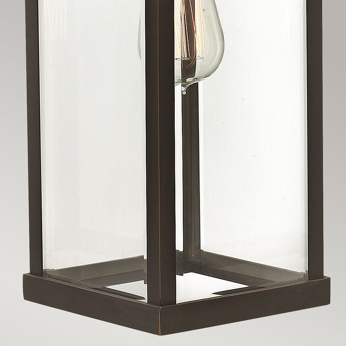 HK-MANHATTAN2-L Manhattan 1 Light Large Outdoor  Wall Lantern Oil Rubbed Bronze