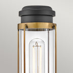 HK-MASTHEAD1-HBBK Masthead 1lt  Bathroom Wall Light Heritage Brass & Black