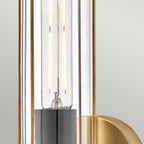 HK-MASTHEAD1-HBBK Masthead 1lt  Bathroom Wall Light Heritage Brass & Black