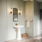 HK-MASTHEAD1-HBBK Masthead 1lt  Bathroom Wall Light Heritage Brass & Black