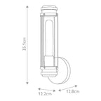 HK-MASTHEAD1-HBBK Masthead 1lt  Bathroom Wall Light Heritage Brass & Black
