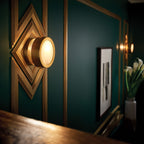 HK-MERCER-S-HB Mercer 1 Light Small Wall Light Heritage Brass