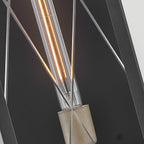 HK-MONTE-L-BK Monte 1 Light Large Flush Wall  Outdoor Lantern Black