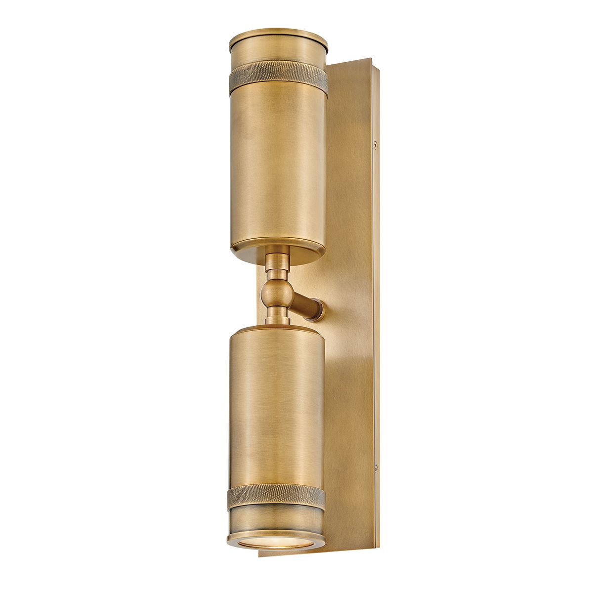 HK-PRATT-2LT-SPOT-HB Pratt 2 Light Up/Down  Outdoor Spot Light Heritage Brass