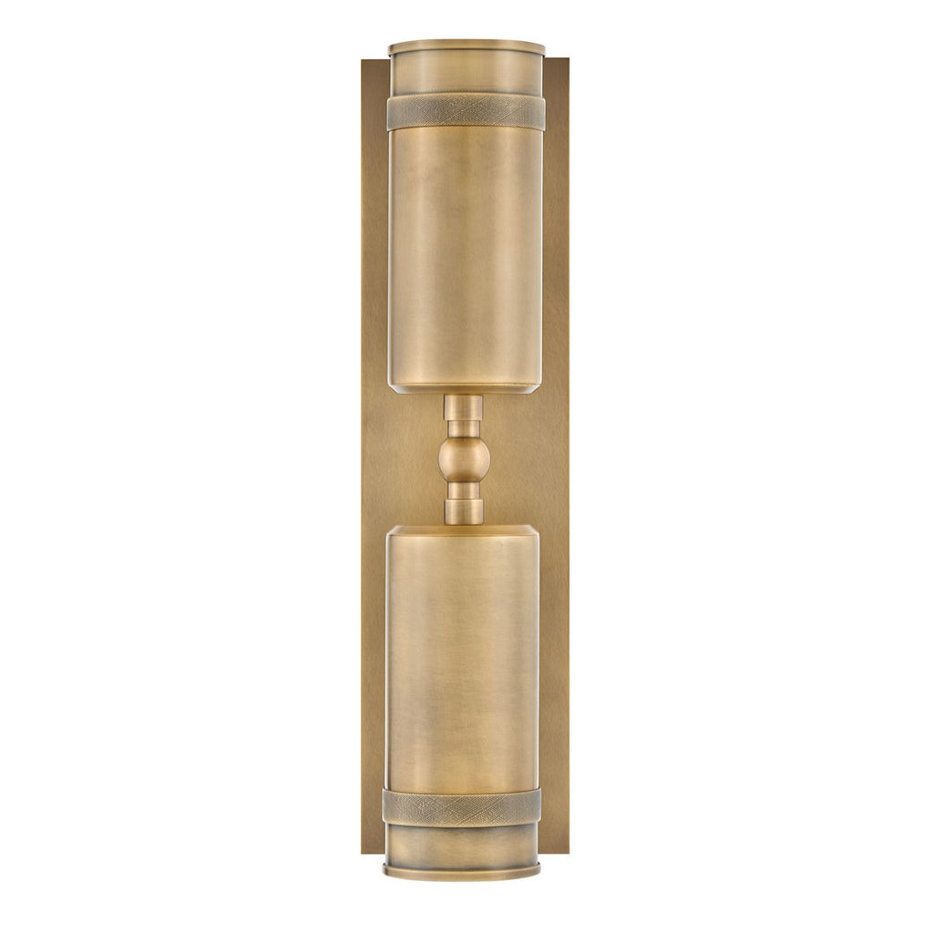 HK-PRATT-2LT-SPOT-HB Pratt 2 Light Up/Down  Outdoor Spot Light Heritage Brass