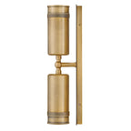 HK-PRATT-2LT-SPOT-HB Pratt 2 Light Up/Down  Outdoor Spot Light Heritage Brass