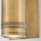 HK-PRATT-2LT-SPOT-HB Pratt 2 Light Up/Down  Outdoor Spot Light Heritage Brass